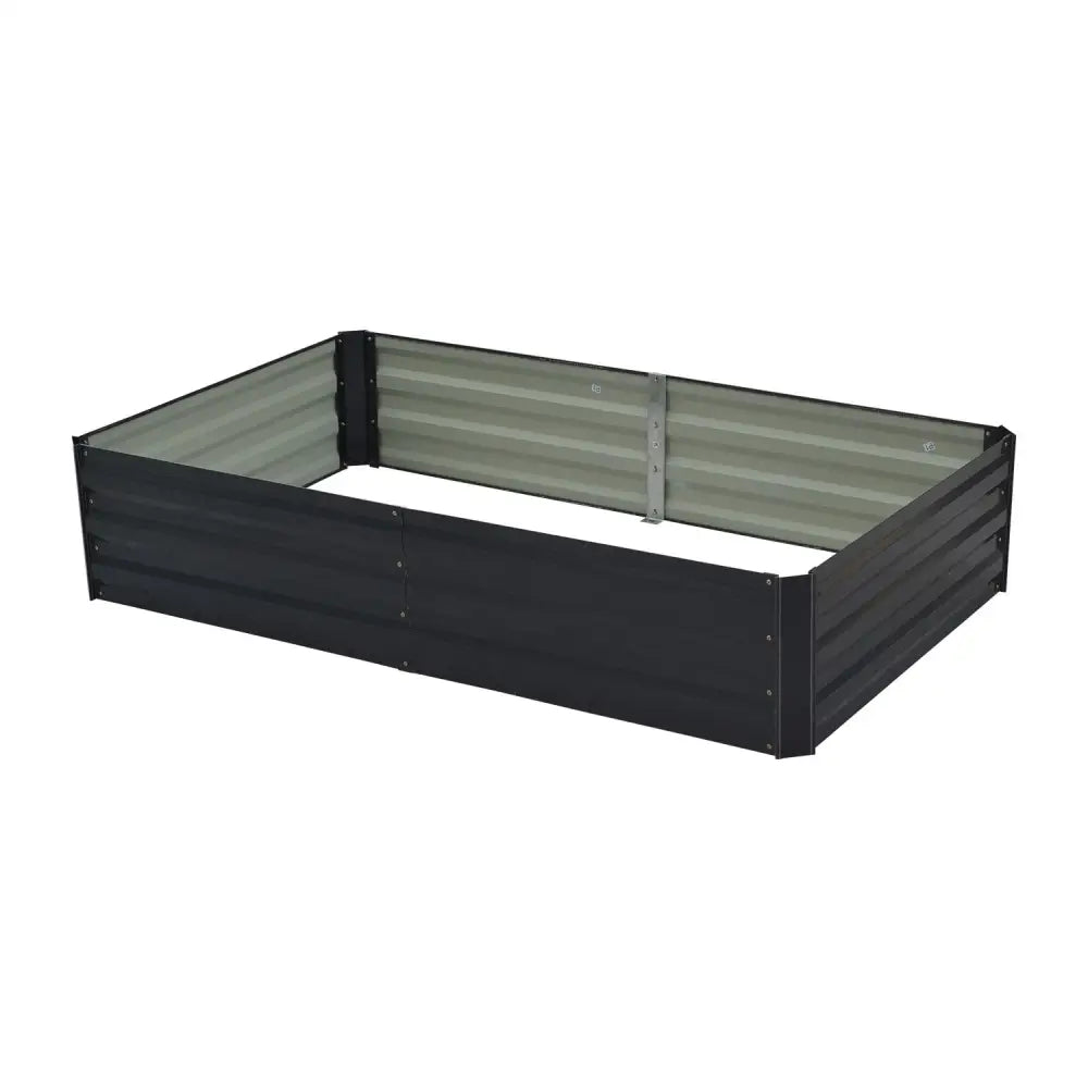 Wallaroo 150 x 90 x 30cm Galvanized Steel Garden Bed - Black - Home & Garden > Garden Beds