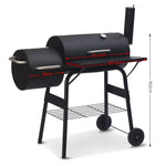 Wallaroo 2-in-1 Outdoor Barbecue Grill & Offset Smoker - Home & Garden > BBQ