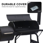 Wallaroo 2-in-1 Outdoor Barbecue Grill & Offset Smoker - Home & Garden > BBQ