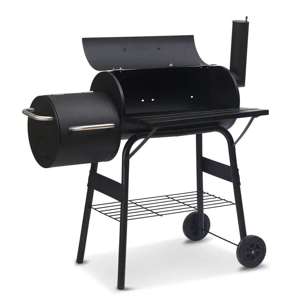 Wallaroo 2-in-1 Outdoor Barbecue Grill & Offset Smoker - Home & Garden > BBQ