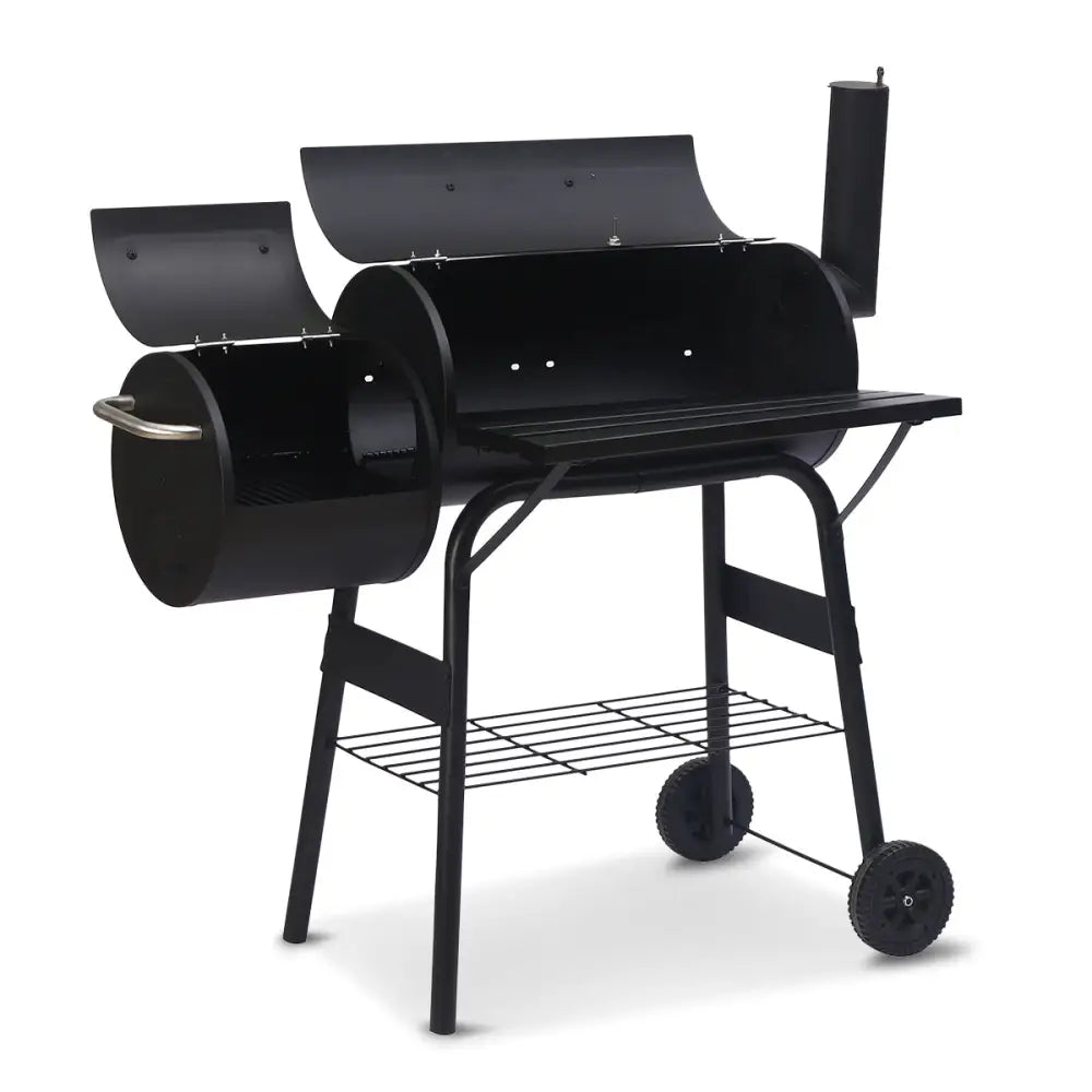 Wallaroo 2-in-1 Outdoor Barbecue Grill & Offset Smoker - Home & Garden > BBQ