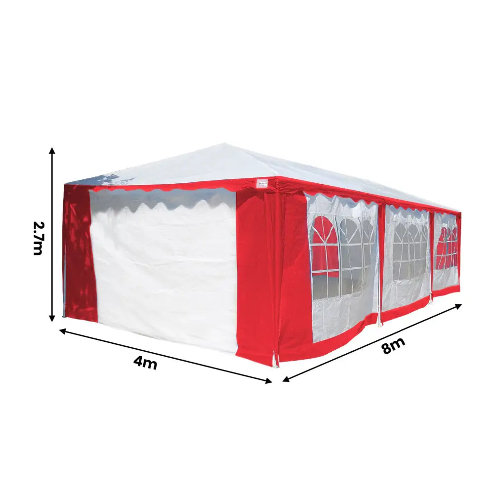 Wallaroo 4x8 Outdoor Event Wedding Marquee Tent Red - Home & Garden > Shading