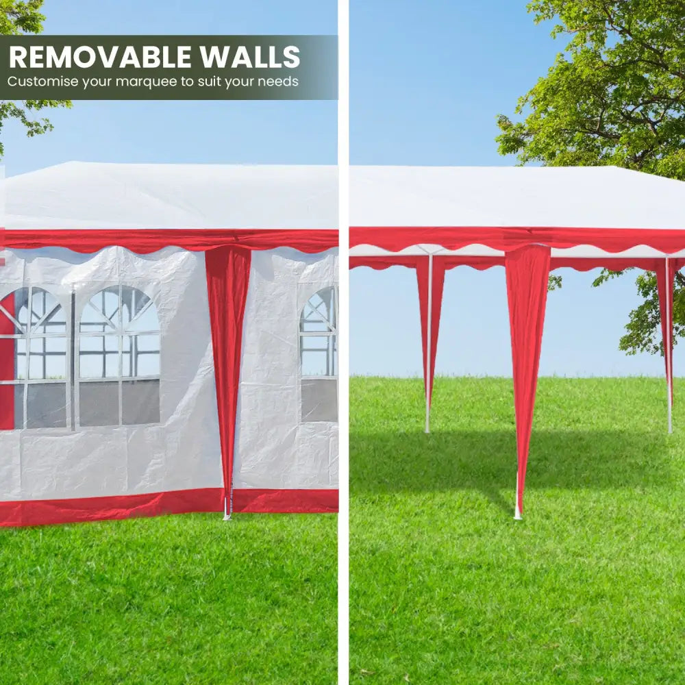 Wallaroo 4x8 Outdoor Event Wedding Marquee Tent Red - Home & Garden > Shading