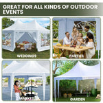 Wallaroo 6x4.5m Wedding Gazebo Marquee with Sidewalls - Home & Garden > Shading