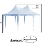 Wallaroo 6x4.5m Wedding Gazebo Marquee with Sidewalls - Home & Garden > Shading