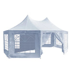 Wallaroo 6x4.5m Wedding Gazebo Marquee with Sidewalls - Home & Garden > Shading