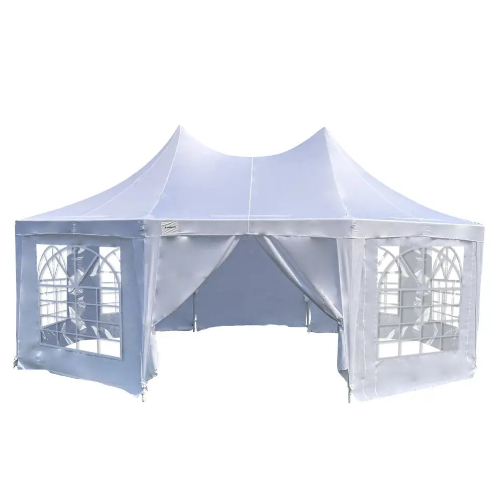 Wallaroo 6x4.5m Wedding Gazebo Marquee with Sidewalls - Home & Garden > Shading