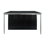 Wallaroo 8x8ft Zinc Steel Garden Shed with Open Storage - Black - Home & Garden > Storage