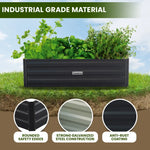 Wallaroo Garden Bed 100 x 60 x 30cm Galvanized Steel - Black - Home & Garden > Garden Beds