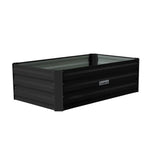 Wallaroo Garden Bed 100 x 60 x 30cm Galvanized Steel - Black - Home & Garden > Garden Beds
