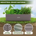 Wallaroo Garden Bed 100 x 60 x 30cm Galvanized Steel - Grey - Home & Garden > Garden Beds