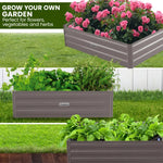 Wallaroo Garden Bed 100 x 60 x 30cm Galvanized Steel - Grey - Home & Garden > Garden Beds