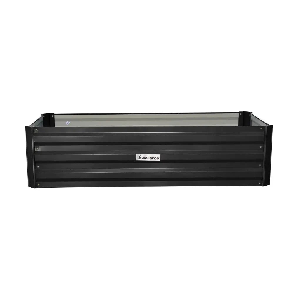 Wallaroo Garden Bed 120 x 60 x 30cm Galvanized Steel - Black - Home & Garden > Garden Beds
