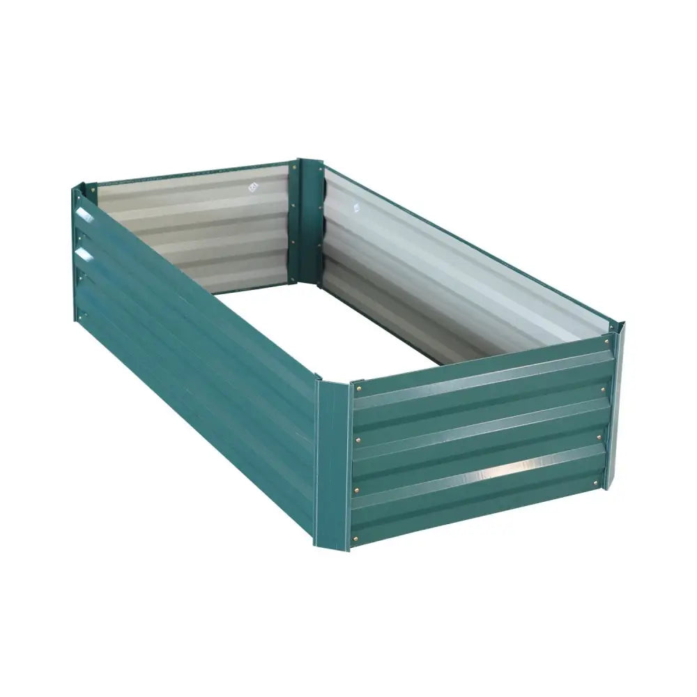 Wallaroo Garden Bed 120 x 60 x 30cm Galvanized Steel - Green - Home & Garden > Garden Beds