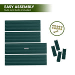 Wallaroo Garden Bed 120 x 60 x 30cm Galvanized Steel - Green - Home & Garden > Garden Beds