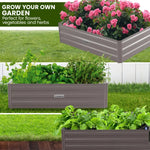 Wallaroo Garden Bed 120 x 60 x 30cm Galvanized Steel - Grey - Home & Garden > Garden Beds