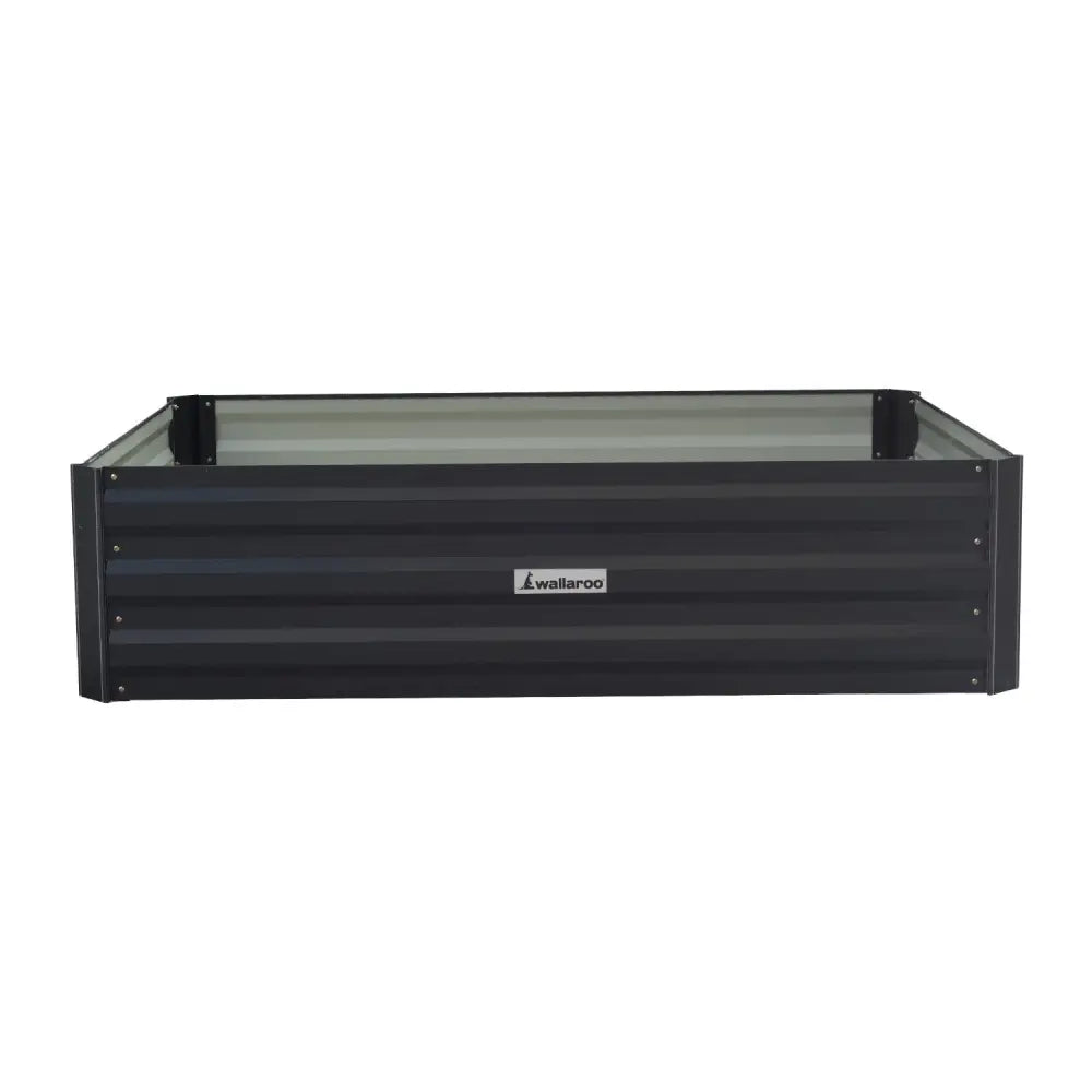 Wallaroo Garden Bed 120 x 90 x 30cm Galvanized Steel - Black - Home & Garden > Garden Beds