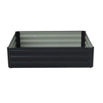 Wallaroo Garden Bed 120 x 90 x 30cm Galvanized Steel - Black - Home & Garden > Garden Beds