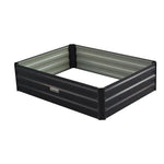 Wallaroo Garden Bed 120 x 90 x 30cm Galvanized Steel - Black - Home & Garden > Garden Beds