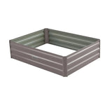 Wallaroo Garden Bed 120 x 90 x 30cm Galvanized Steel - Grey - Home & Garden > Garden Beds