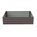 Wallaroo Garden Bed 120 x 90 x 30cm Galvanized Steel - Grey - Home & Garden > Garden Beds