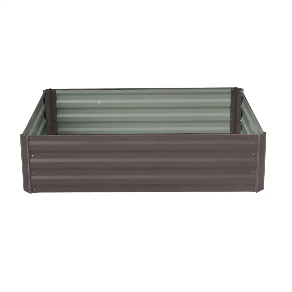 Wallaroo Garden Bed 120 x 90 x 30cm Galvanized Steel - Grey - Home & Garden > Garden Beds