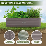 Wallaroo Garden Bed 120 x 90 x 30cm Galvanized Steel - Grey - Home & Garden > Garden Beds