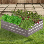 Wallaroo Garden Bed 120 x 90 x 30cm Galvanized Steel - Grey - Home & Garden > Garden Beds