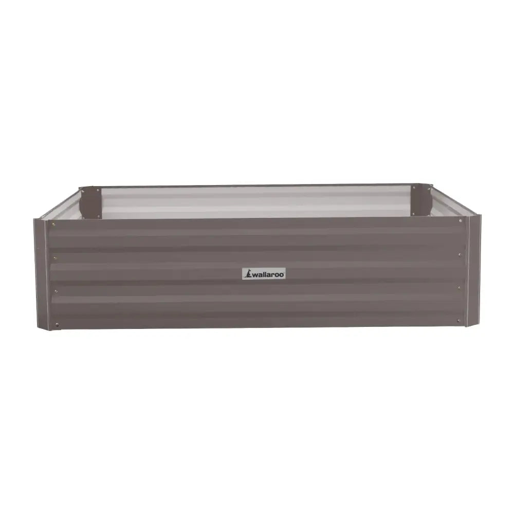 Wallaroo Garden Bed 120 x 90 x 30cm Galvanized Steel - Grey - Home & Garden > Garden Beds