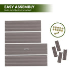 Wallaroo Garden Bed 120 x 90 x 30cm Galvanized Steel - Grey - Home & Garden > Garden Beds