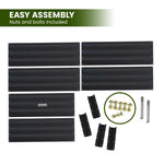 Wallaroo Garden Bed 210 x 90 x 30cm Galvanized Steel - Black - Home & Garden > Garden Beds