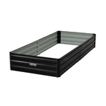 Wallaroo Garden Bed 210 x 90 x 30cm Galvanized Steel - Black - Home & Garden > Garden Beds