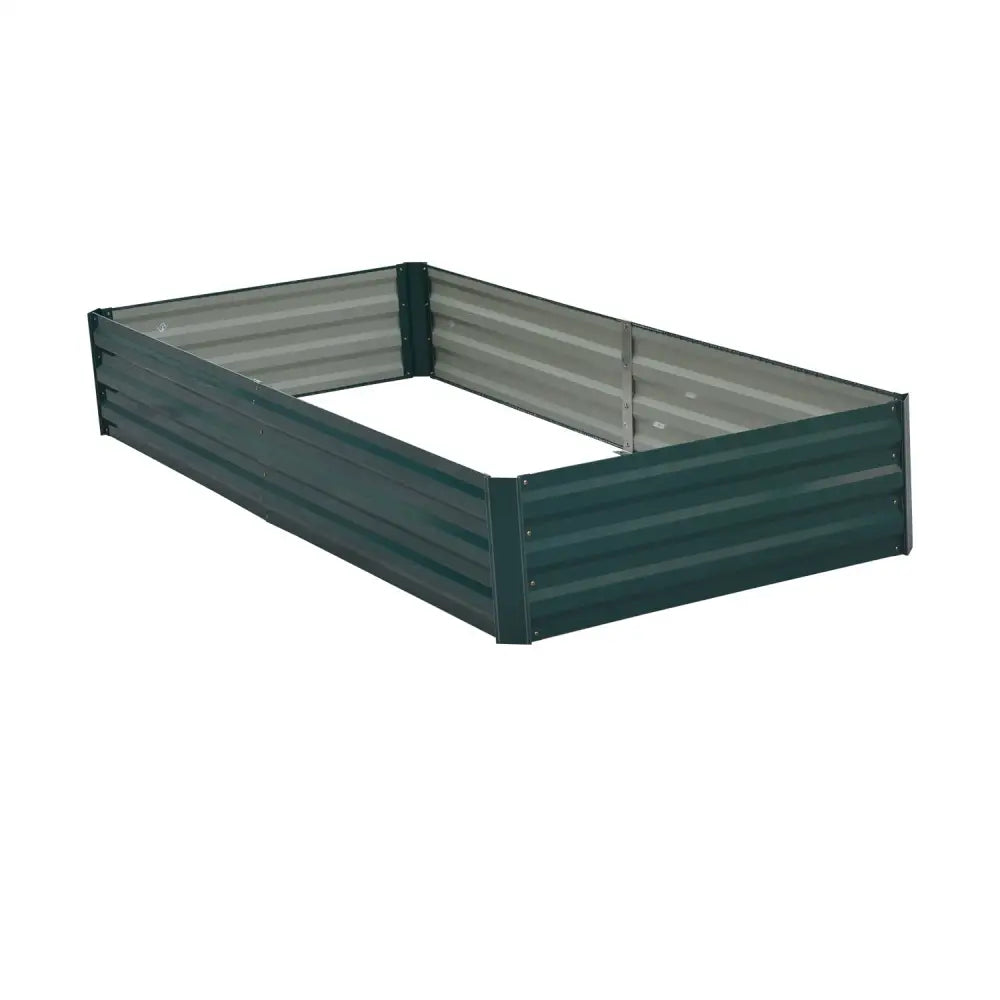Wallaroo Garden Bed 210 x 90 x 30cm Galvanized Steel - Green - Home & Garden > Garden Beds