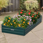 Wallaroo Garden Bed 210 x 90 x 30cm Galvanized Steel - Green - Home & Garden > Garden Beds