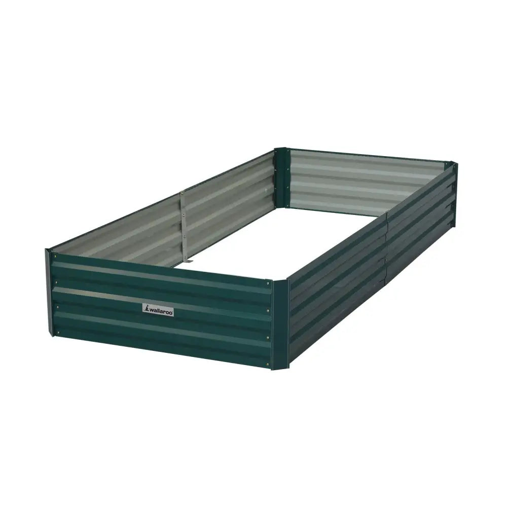 Wallaroo Garden Bed 210 x 90 x 30cm Galvanized Steel - Green - Home & Garden > Garden Beds
