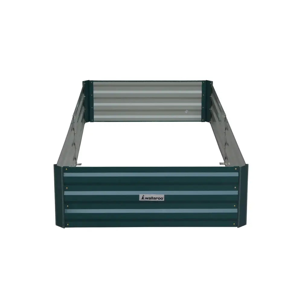 Wallaroo Garden Bed 210 x 90 x 30cm Galvanized Steel - Green - Home & Garden > Garden Beds