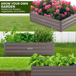 Wallaroo Garden Bed 210 x 90 x 30cm Galvanized Steel - Grey - Home & Garden > Garden Beds