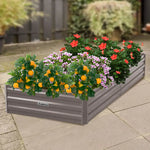 Wallaroo Garden Bed 210 x 90 x 30cm Galvanized Steel - Grey - Home & Garden > Garden Beds