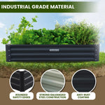 Wallaroo Garden Bed 240 x 120 x 30cm Galvanized Steel - Black - Home & Garden > Garden Beds