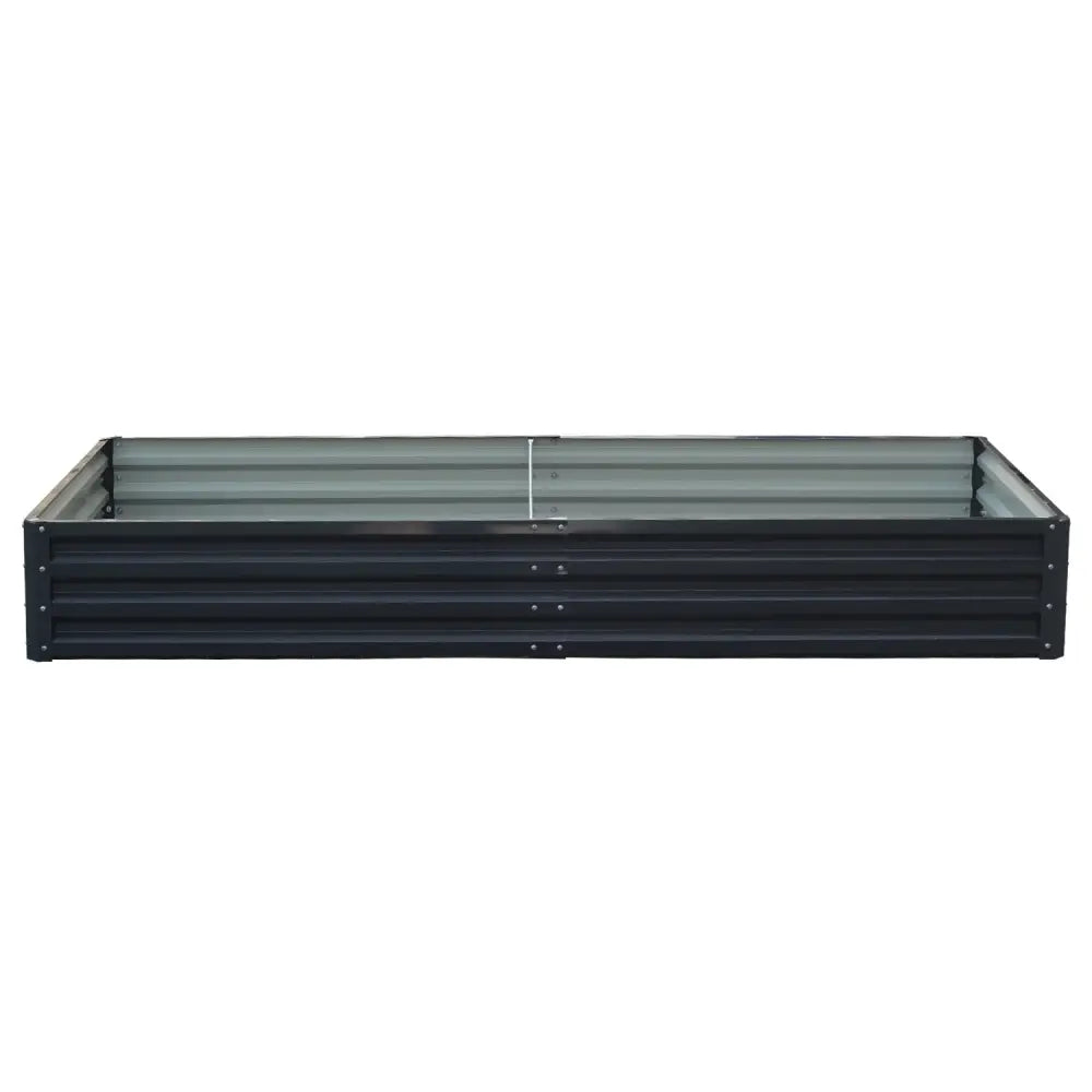 Wallaroo Garden Bed 240 x 120 x 30cm Galvanized Steel - Black - Home & Garden > Garden Beds