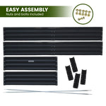 Wallaroo Garden Bed 240 x 120 x 30cm Galvanized Steel - Black - Home & Garden > Garden Beds