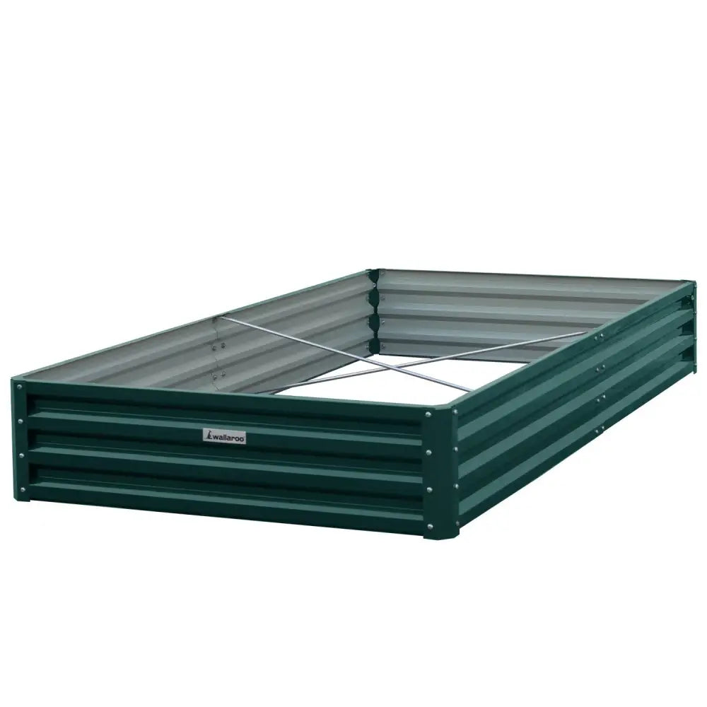 Wallaroo Garden Bed 240 x 120 x 30cm Galvanized Steel - Green - Home & Garden > Garden Beds