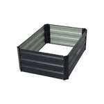 Wallaroo Garden Bed 80 x 60 x 30cm Galvanized Steel - Black - Home & Garden > Garden Beds