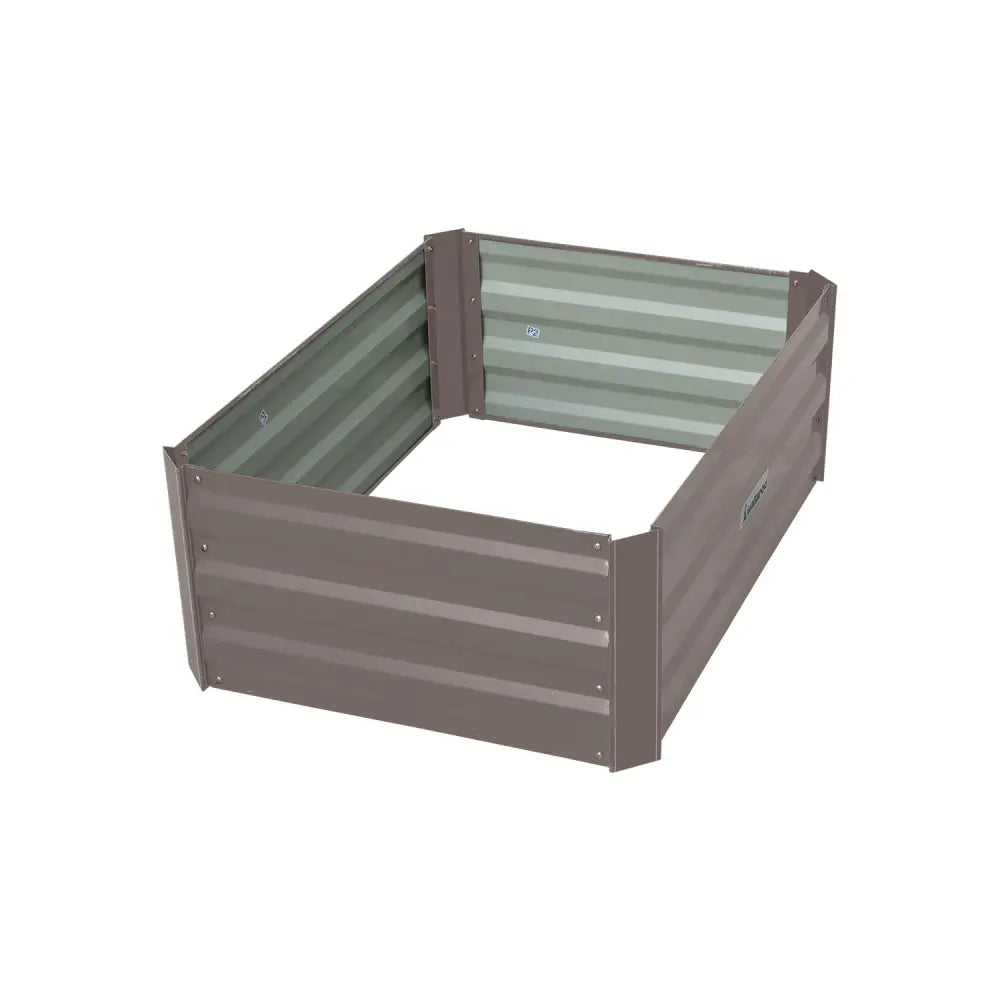 Wallaroo Garden Bed 80 x 60 x 30cm Galvanized Steel - Grey - Home & Garden > Garden Beds