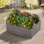 Wallaroo Garden Bed 80 x 60 x 30cm Galvanized Steel - Grey - Home & Garden > Garden Beds