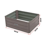 Wallaroo Garden Bed 80 x 60 x 30cm Galvanized Steel - Grey - Home & Garden > Garden Beds