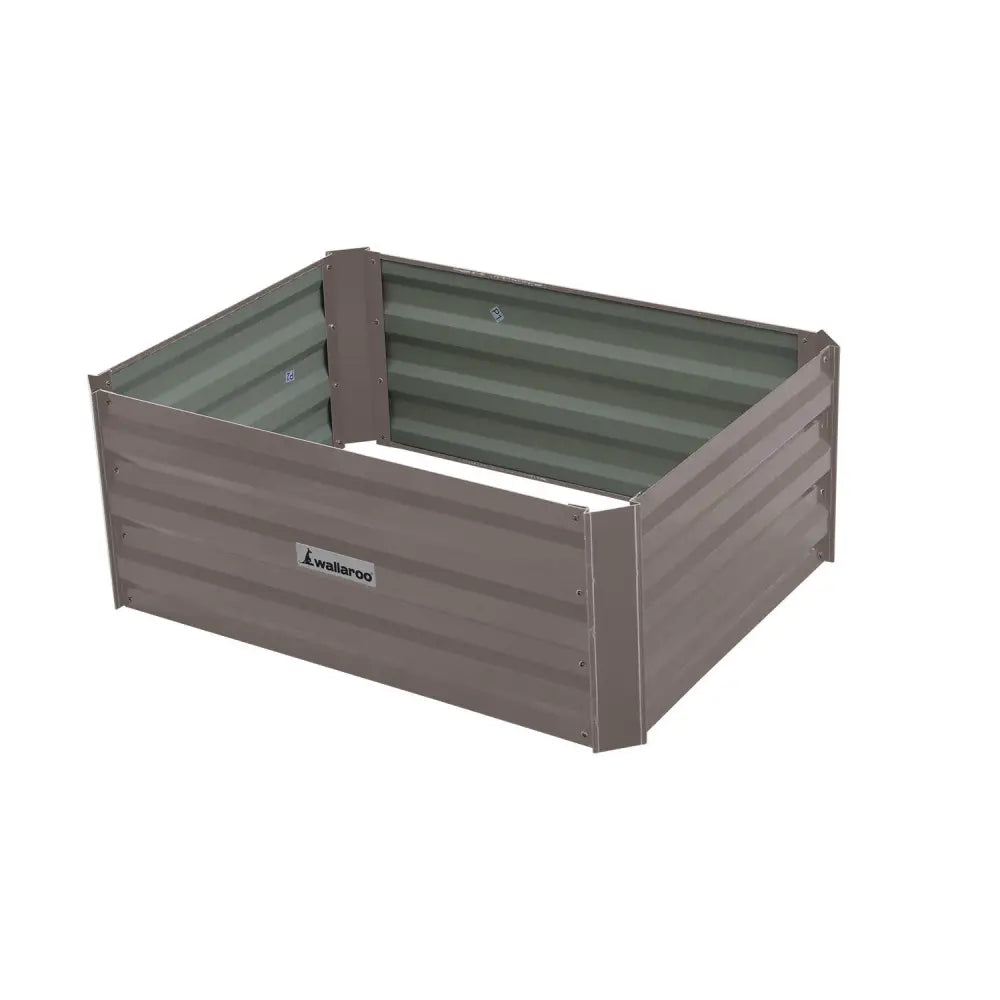 Wallaroo Garden Bed 80 x 60 x 30cm Galvanized Steel - Grey - Home & Garden > Garden Beds
