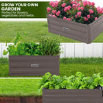 Wallaroo Garden Bed 80 x 60 x 30cm Galvanized Steel - Grey - Home & Garden > Garden Beds