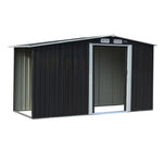 Wallaroo Garden Shed with Semi-Close Storage 4*8FT - Black - Home & Garden > Storage