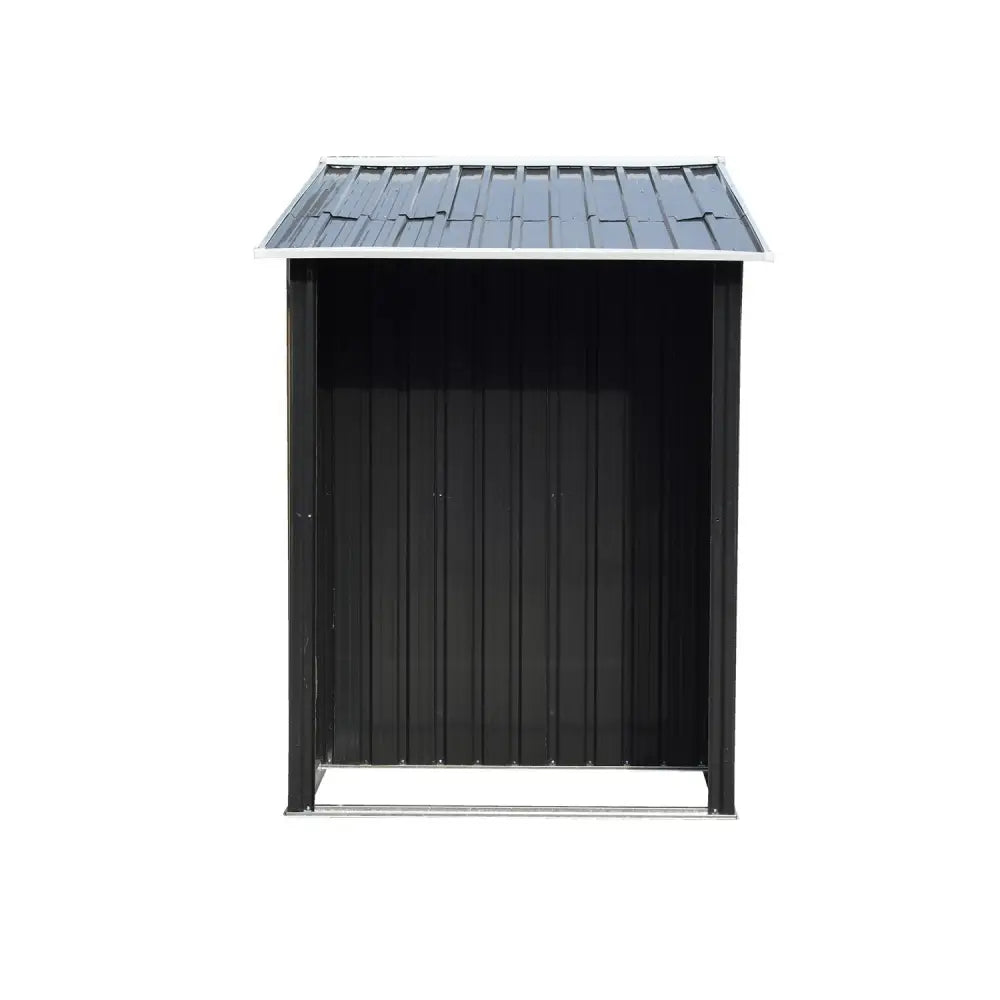 Wallaroo Garden Shed with Semi-Close Storage 4*8FT - Black - Home & Garden > Storage